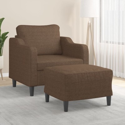 Armchair with foot, brown...
