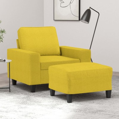 Chair with footrest, light...