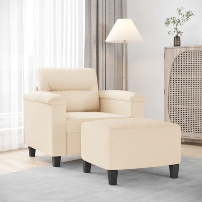 Armchair with footrest,...