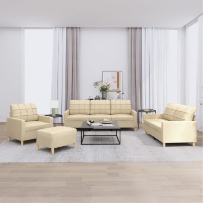 Sofa set with cushions, 4...