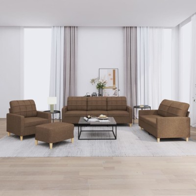 Sofa set with cushions, 4...