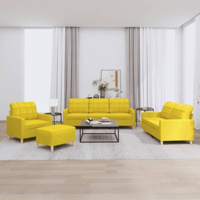Sofa set with cushions, 4...