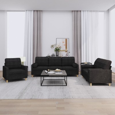 Sofa set with pillows, 3...