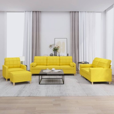 Sofa set with pillows, 4...