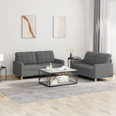 Sofa set with cushions, 2...