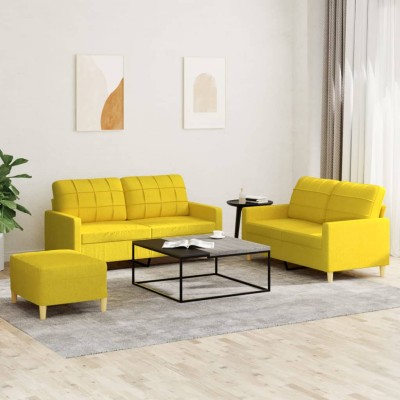 Sofa set with cushions, 3...