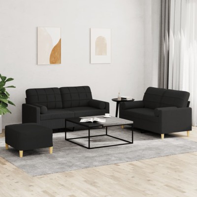 Sofa set with pillows, 3...
