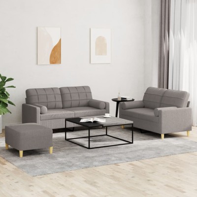 Sofa set with pillows, 3...