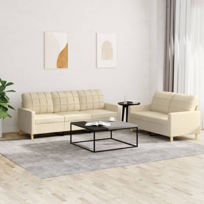 Sofa set with cushions, 2...