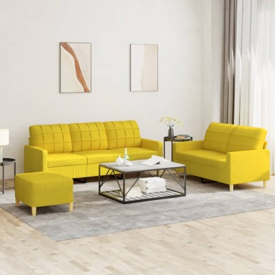 Sofa set with cushions, 3...