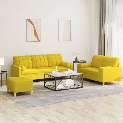 Sofa set with pillows, 3...