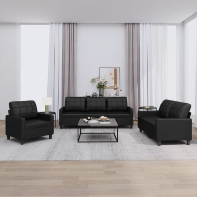 Sofa set with cushions, 3...
