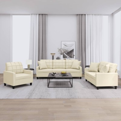 Sofa set with pillows, 3...
