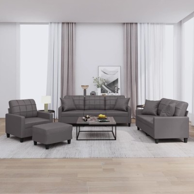 Sofa set with pillows, 4...