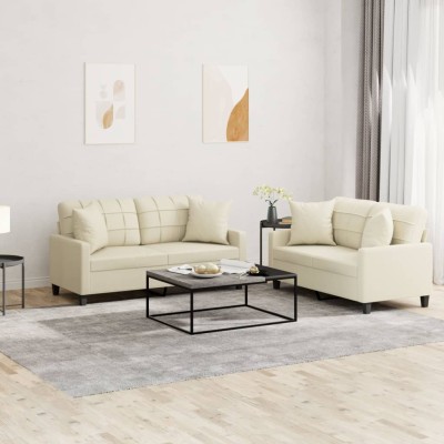 Sofa set with pillows, 2...