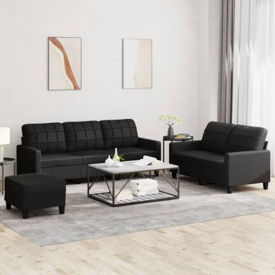 Sofa set with cushions, 3...