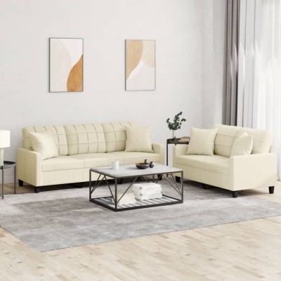 Sofa set with pillows, 2...