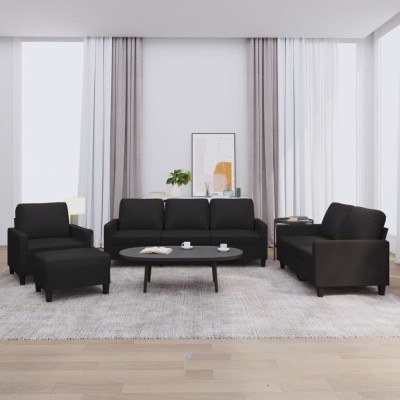 Sofa set with cushions, 4...
