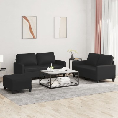 Sofa set with cushions, 3...