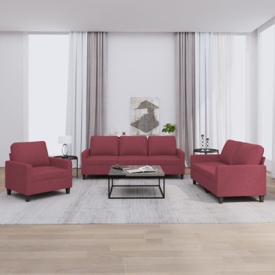 Sofa set with cushions, 3...