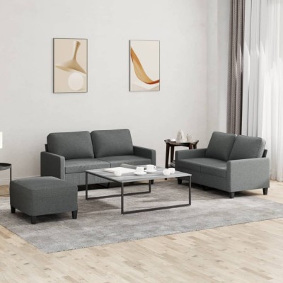 Sofa set with cushions, 3...