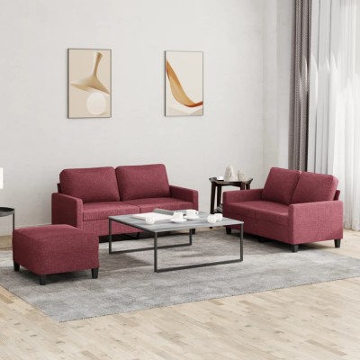 Sofa set with cushions, 3...