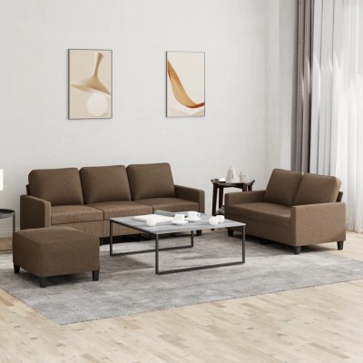 Sofa set with cushions, 3...