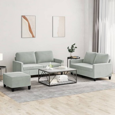 Sofa set with cushions, 3...