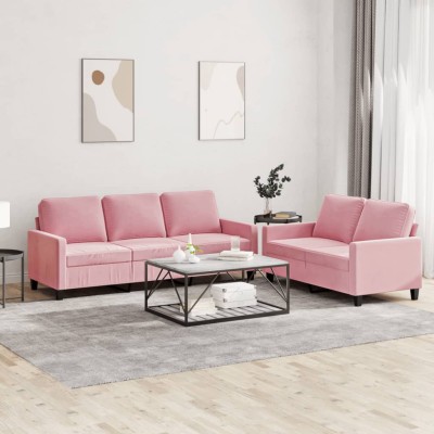 Sofa set with cushions, 2...