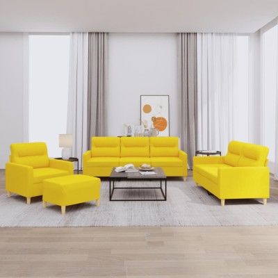 Sofa set with cushions, 4...