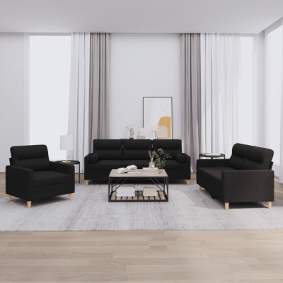 Sofa set with pillows, 3...