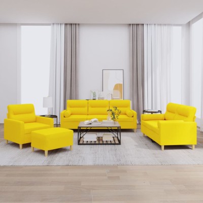Sofa set with pillows, 4...