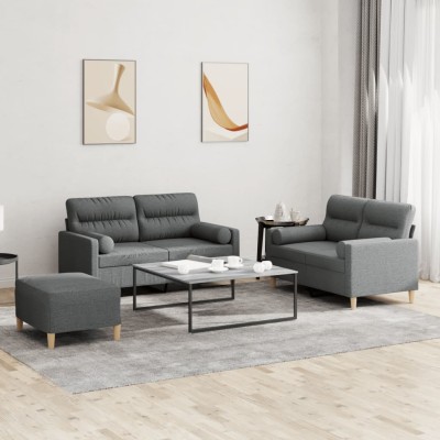Sofa set with pillows, 3...