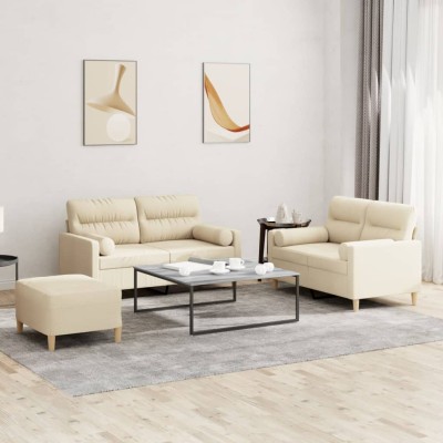 Sofa set with pillows, 3...
