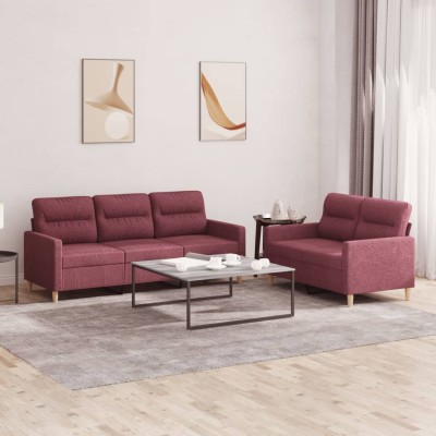 Sofa set with cushions, 2...