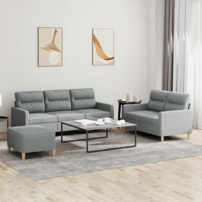 Sofa set with cushions, 3...