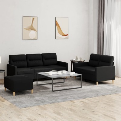 Sofa set with cushions, 3...