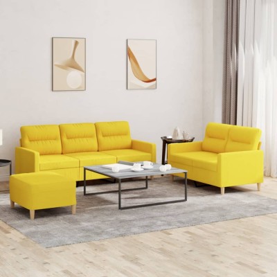 Sofa set with cushions, 3...