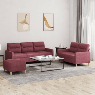 Sofa set with cushions, 3...