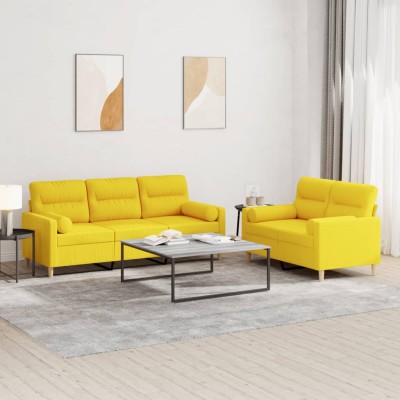 Sofa set with pillows, 2...