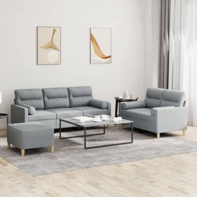 Sofa set with pillows, 3...