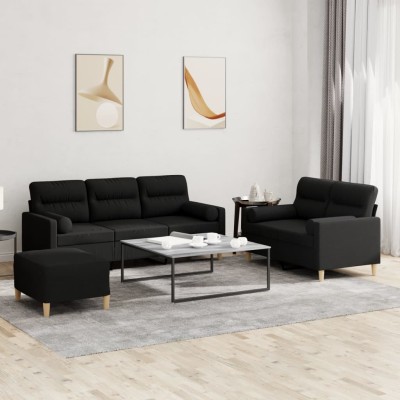 Sofa set with pillows, 3...