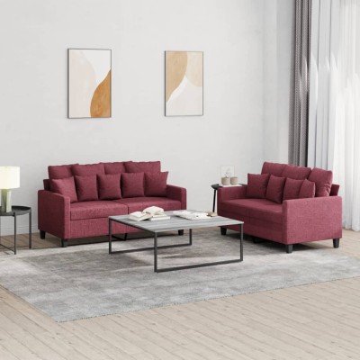 Sofa set with cushions, 2...