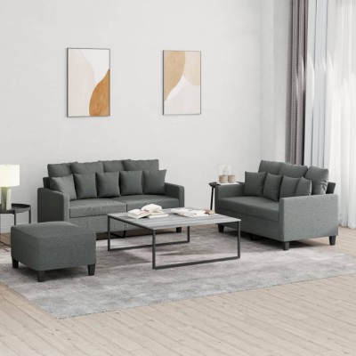 Sofa set with cushions, 3...