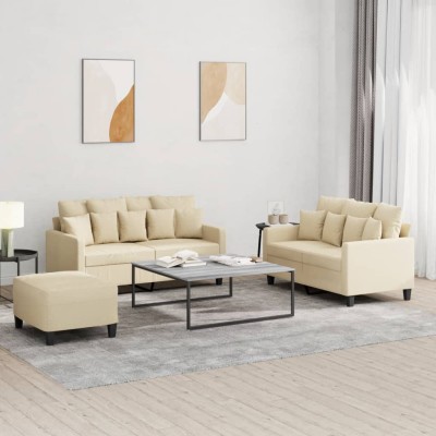 Sofa set with cushions, 3...