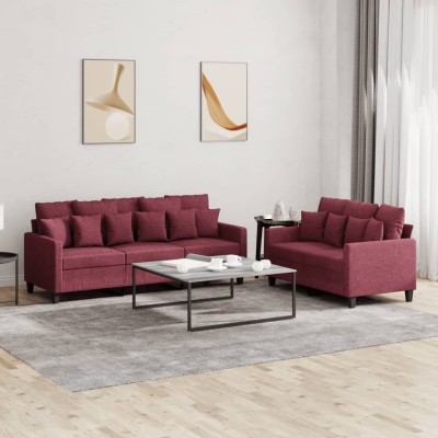 Sofa set with cushions, 2...