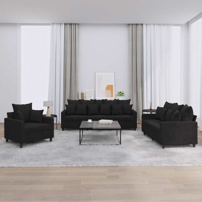 Sofa set with cushions, 3...
