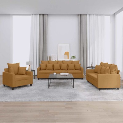 Sofa set with cushions, 3...
