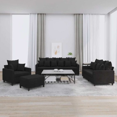 Sofa set with cushions, 4...