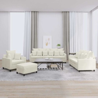 Sofa set with cushions, 4...